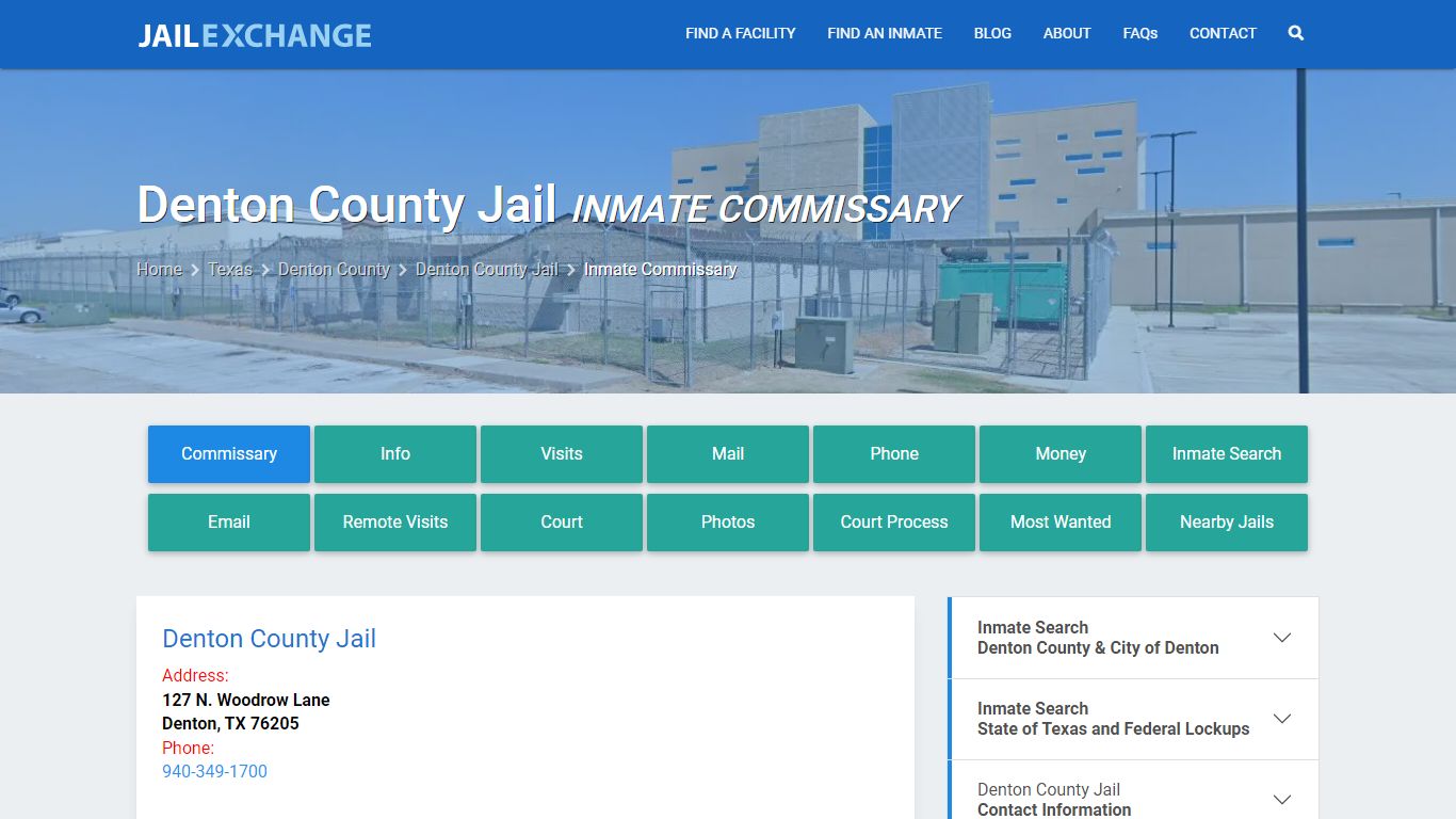 Inmate Commissary, Care Packs - Denton County Jail, TX